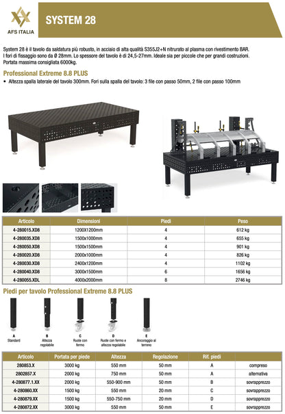 Siegmund tavolo da saldatura System 28 Professional Extreme 8.8 PLUS