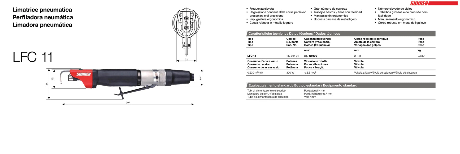 Limatrice pneumatica Suhner LFC11