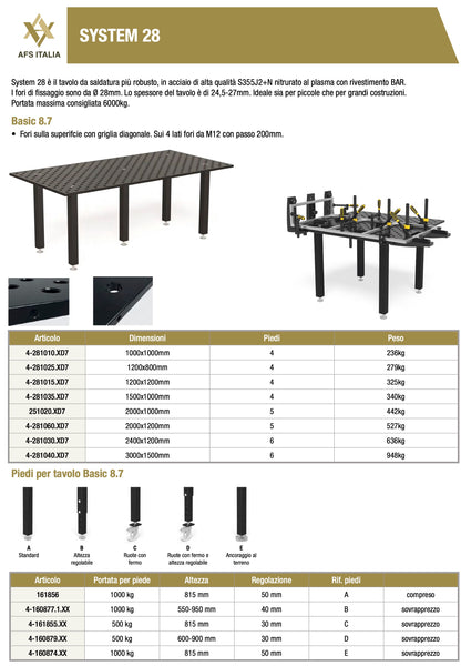 Siegmund tavolo da saldatura System 28 Basic 8.7